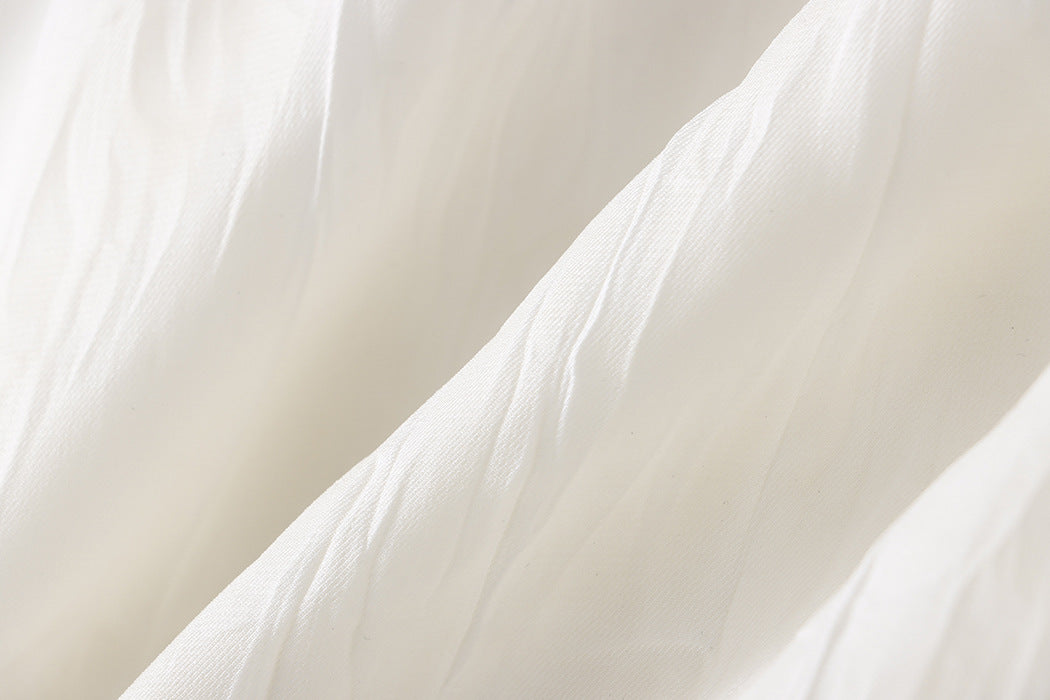 Summer Water Ripple Texture Round Neck Sleeveless Maxi Dress