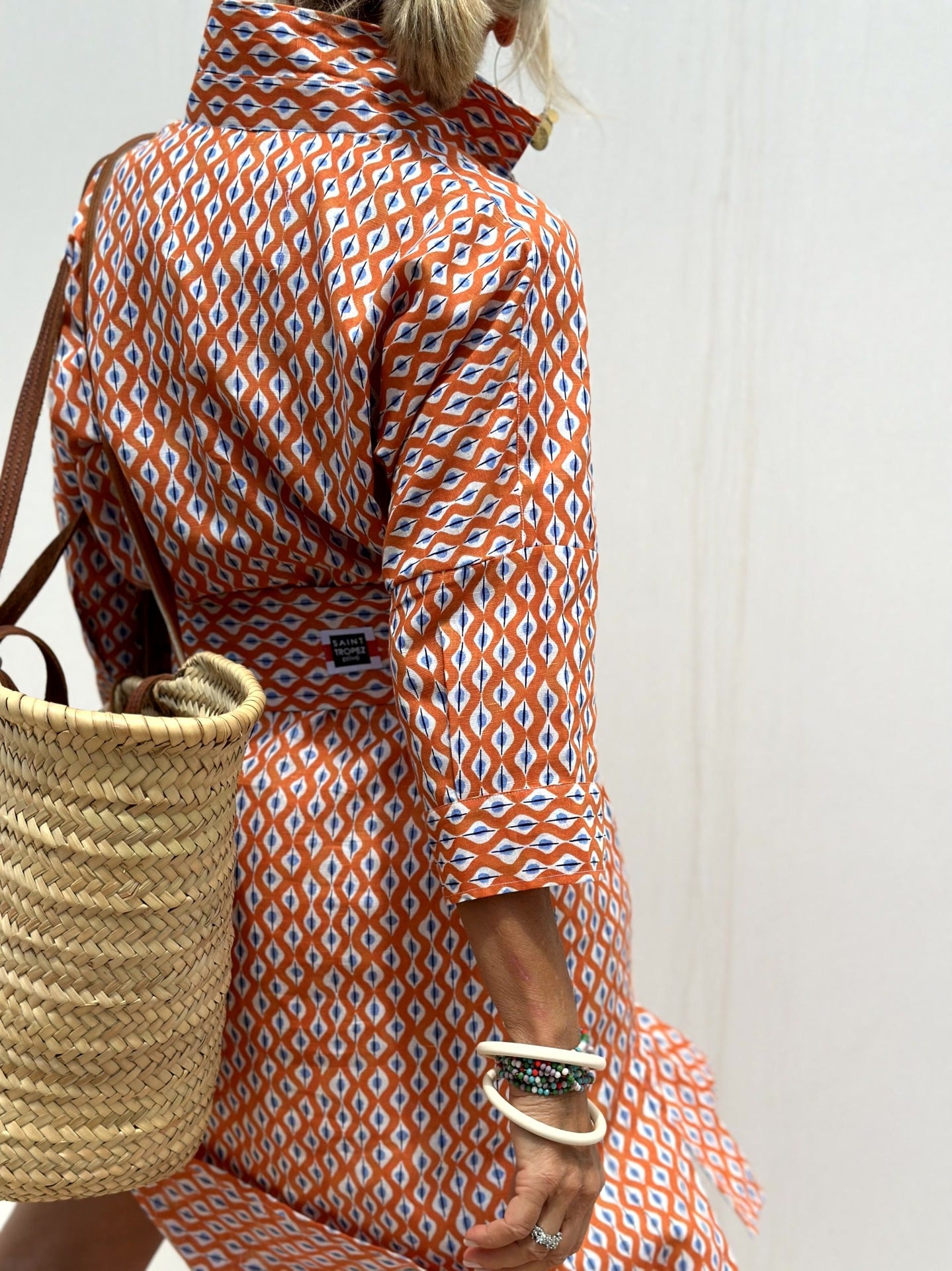 Women's half Sleeve Striped Button-Down Shirt Dress with Lapel Collar