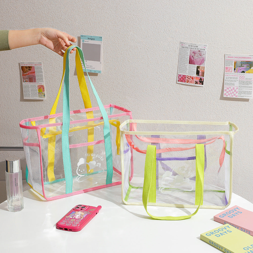 Cartoon Large Clear Tote Bag for Women