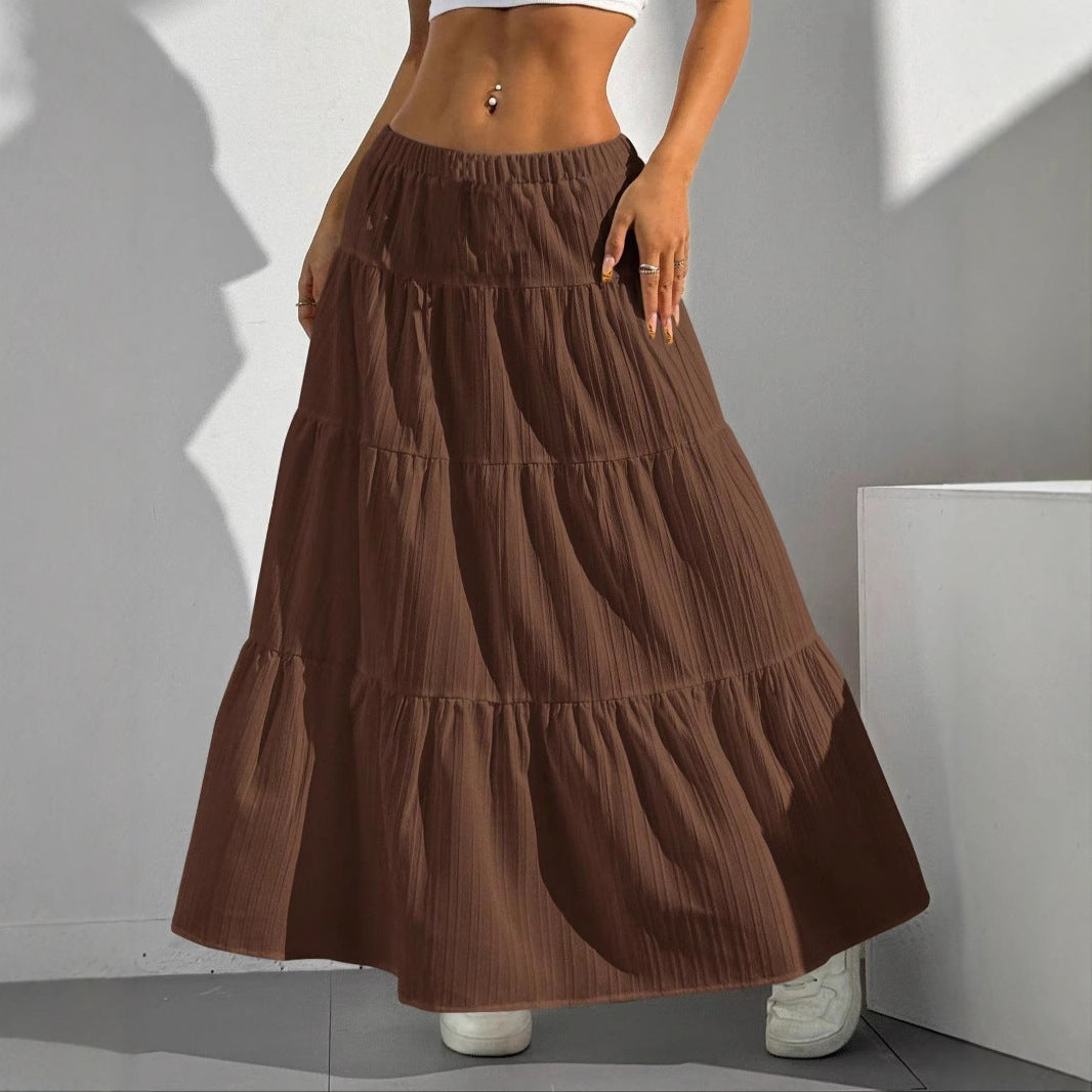 Women's High-Waisted Flowy Maxi Skirt