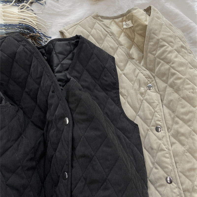 Women's Sleeveless Cotton Quilted Vest