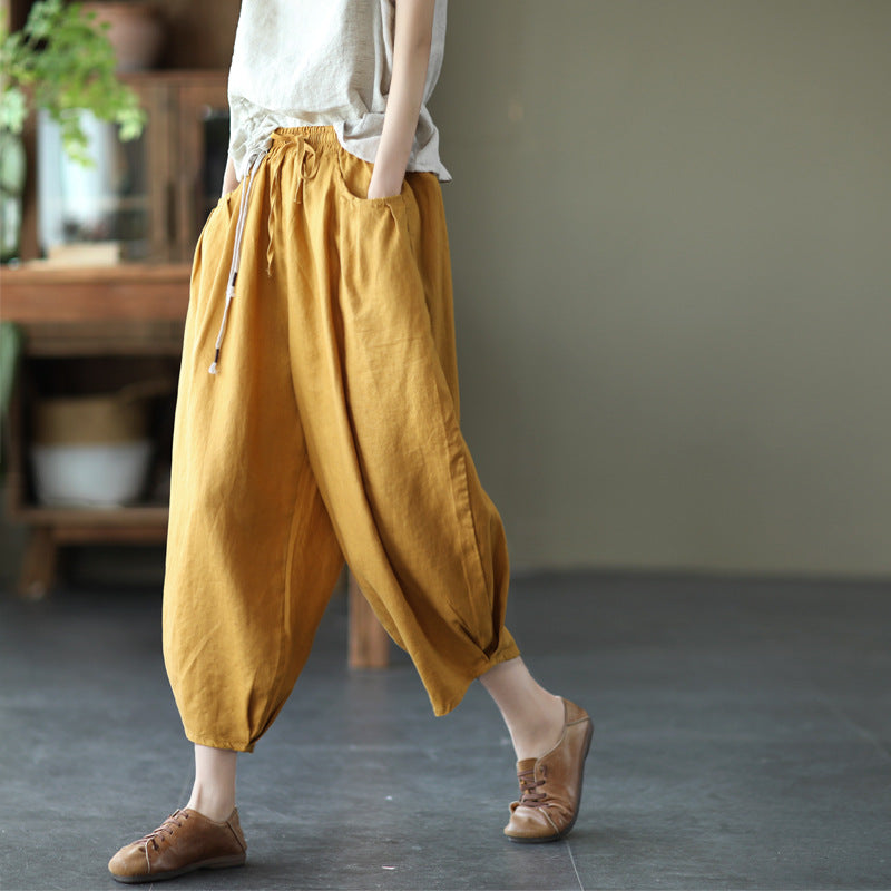Women's Summer Vintage Linen Pants