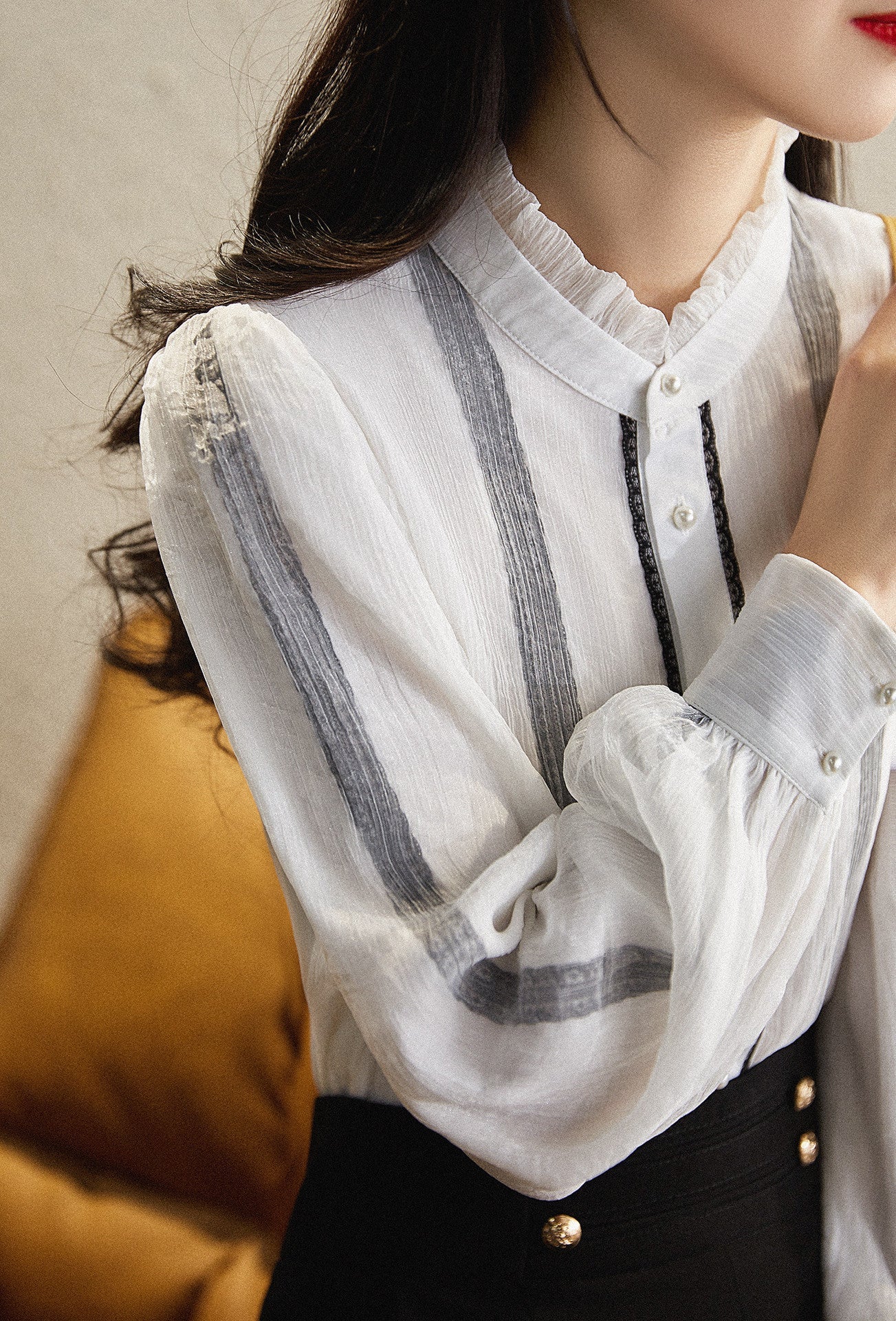 Elegant Lace Long Sleeves Shirts