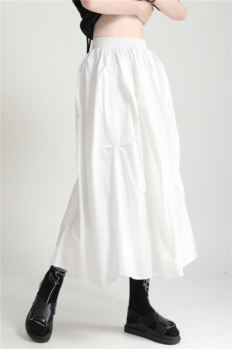 Women's High Waist A-Line Midi Skirt