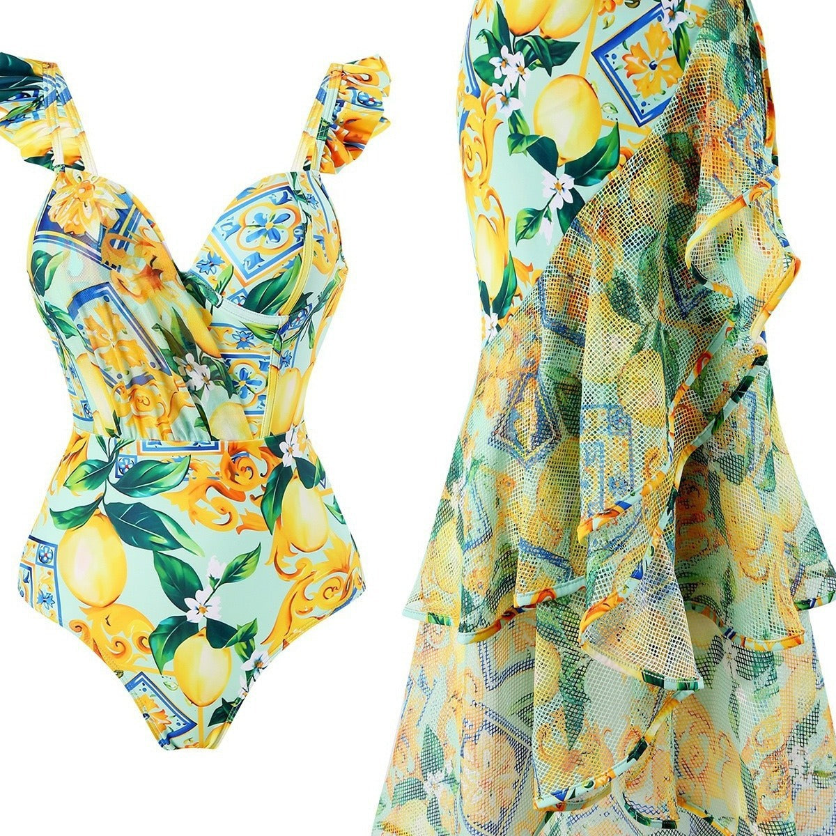 Elegant Floral Sun Proof Summer Beach Swimsuits