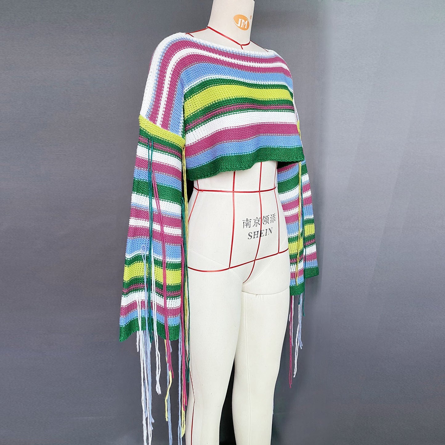 Casual Rainbow Tassels Loose Sweaters