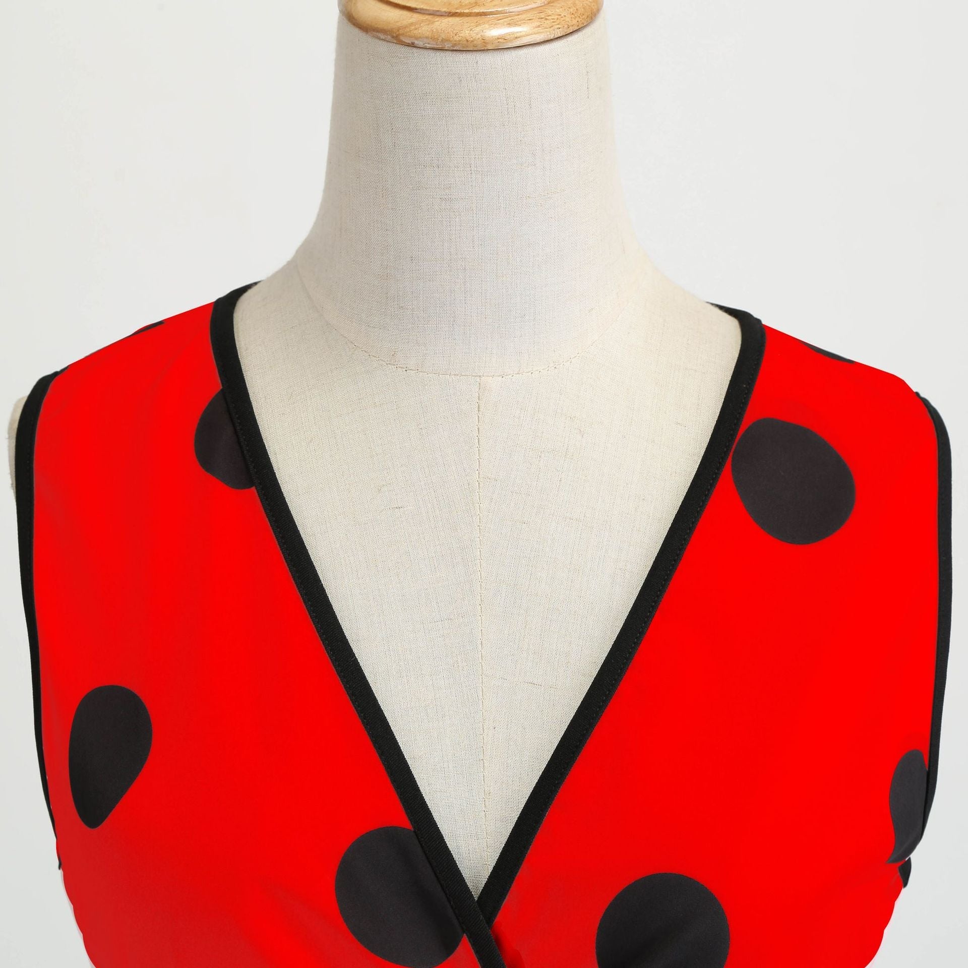 Summer Sleeveless Polka Dot Dresses-Dresses-Free Shipping at meselling99