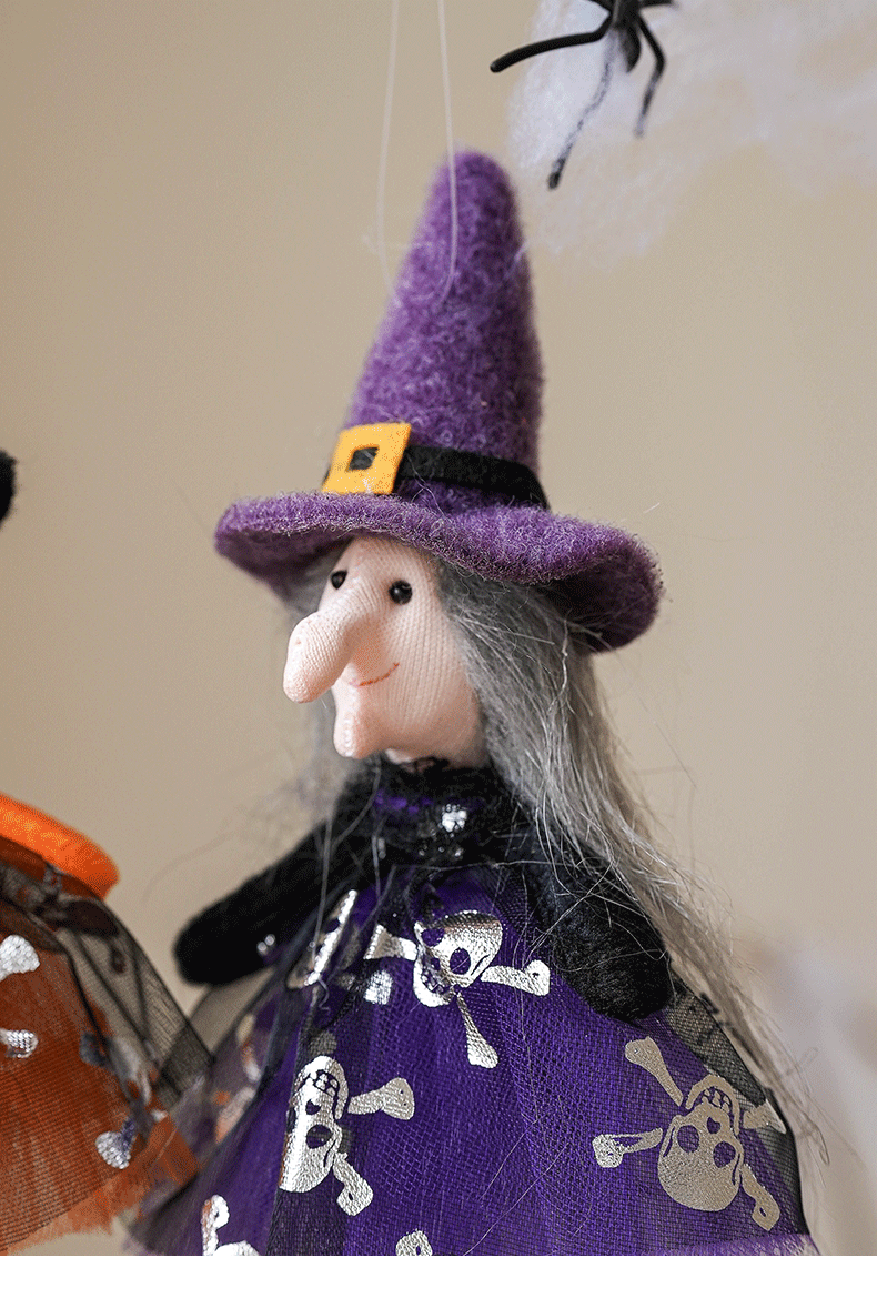 Halloween Decorations - Pumpkin, Ghost, Witch Figurine Hanging Ornaments