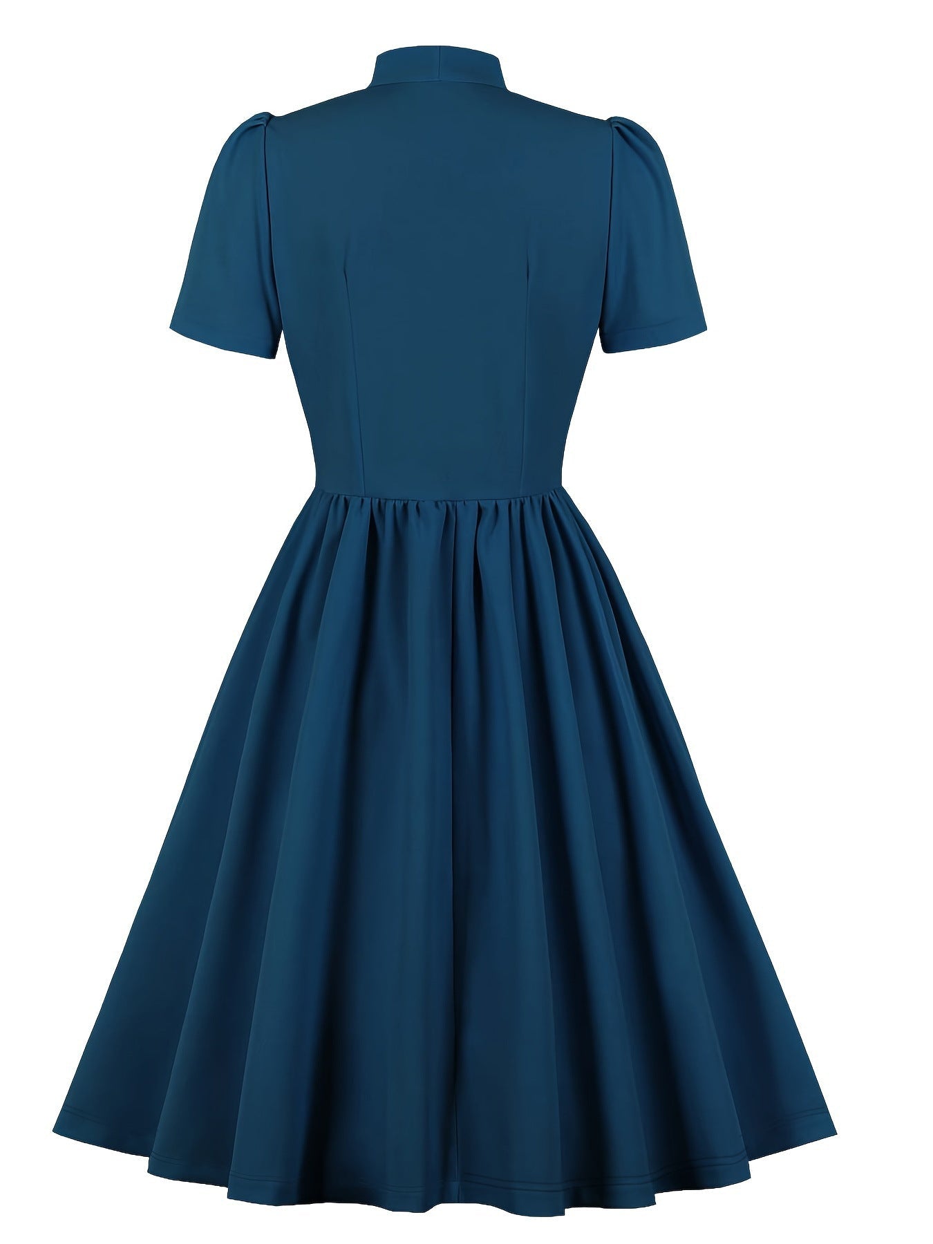 Classy Vintage A Line Women Dresses with Neck Bow-Dresses-Free Shipping at meselling99