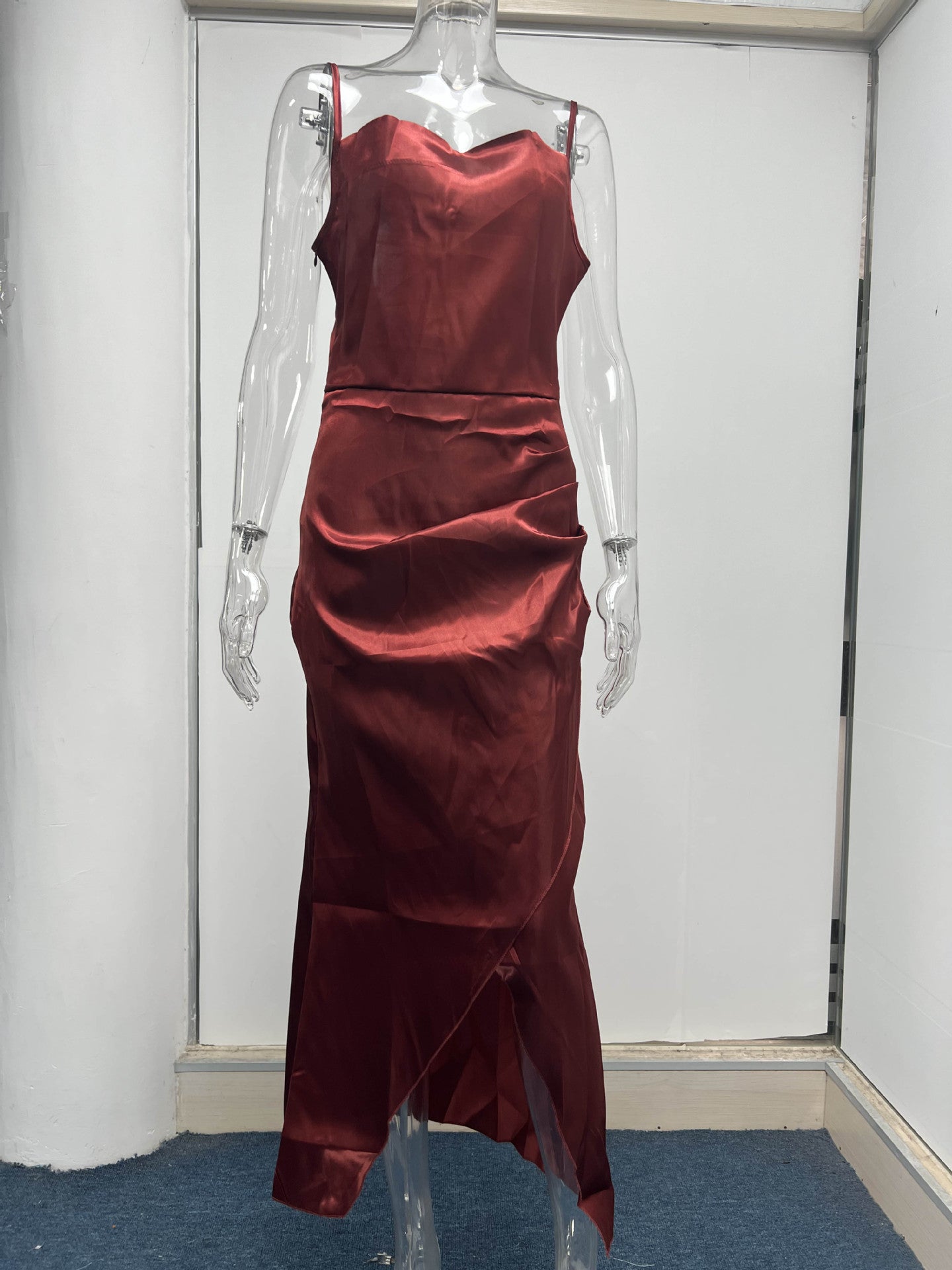 Sexy Satin Backless Women Party Dreses-Dresses-Free Shipping at meselling99