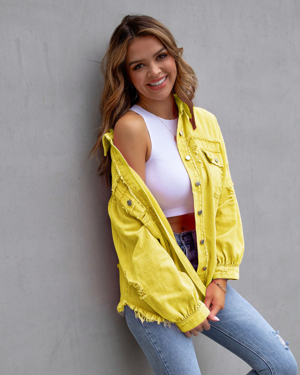 Women's Distressed Denim Jacket