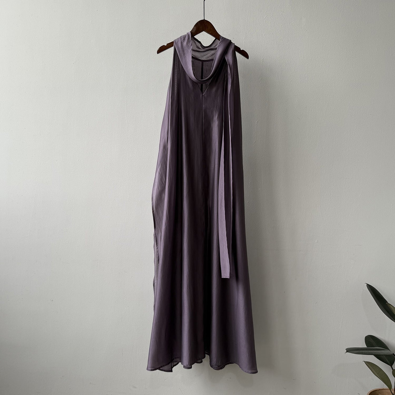 Summer Loose Women's Viscose Scarf Neckline Dress