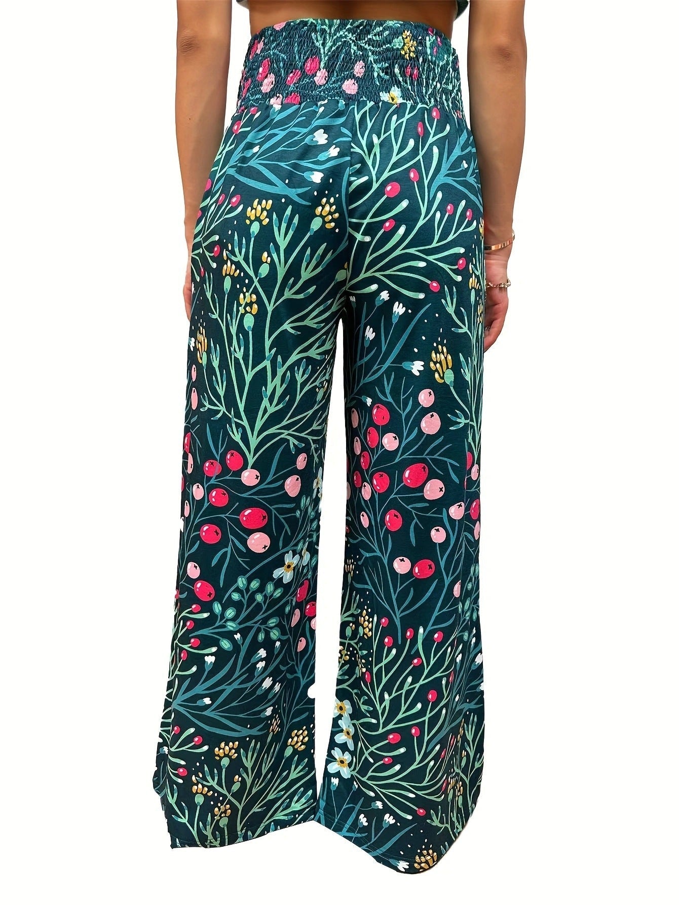 Women's Printed Wide-Leg Lounge Pants