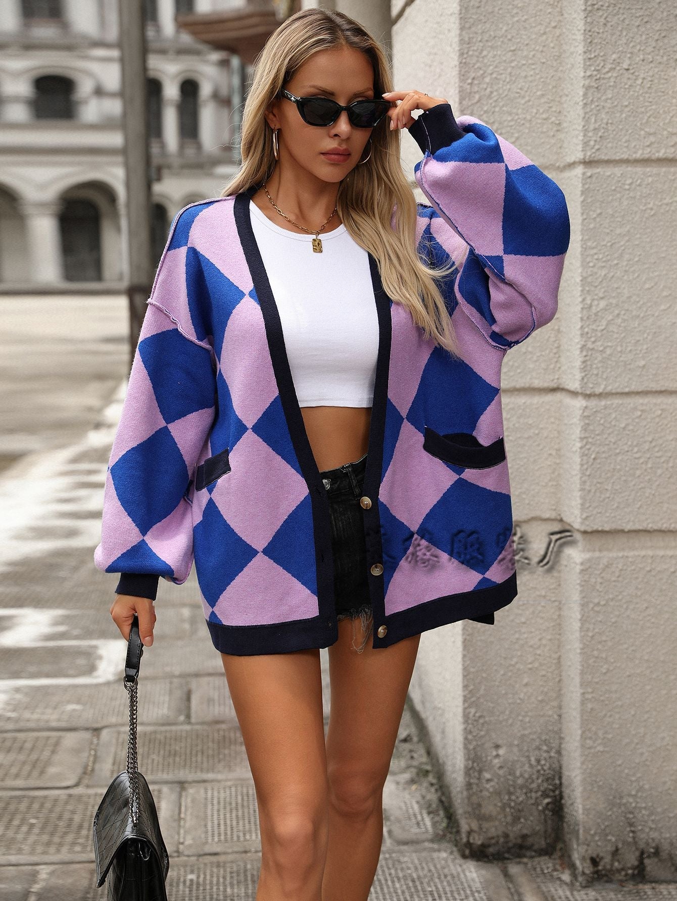 Casual V Neck Knitted Cardigan Sweaters