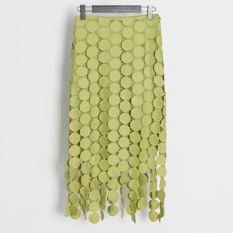 Embroidery Tassel High-End Bodycon Skirt