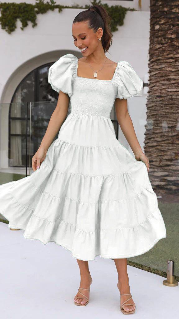 Women's Summer Bubble Sleeve Dress