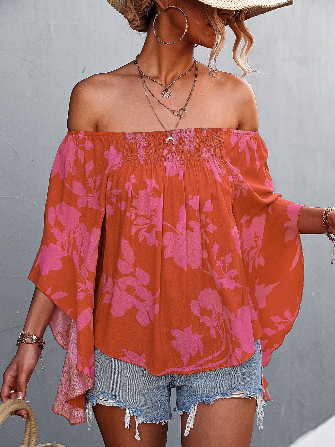 Sexy Off The Shoulder Trumpet Women Blouses