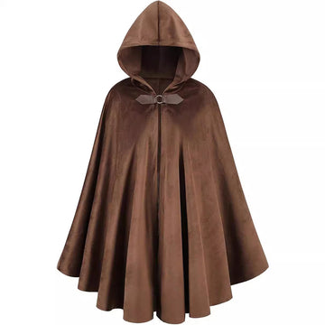 Medieval Deerskin Suede Cloak