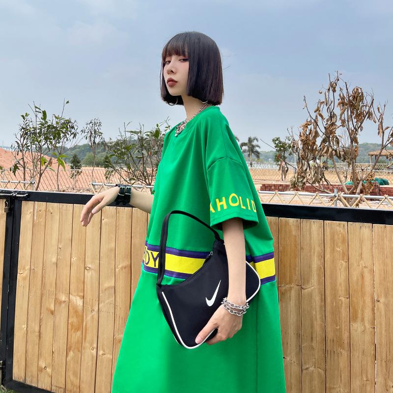 Women Summer Short Sleeves Letter T Shirt Dresses-Cozy Dresses-Free Shipping at meselling99