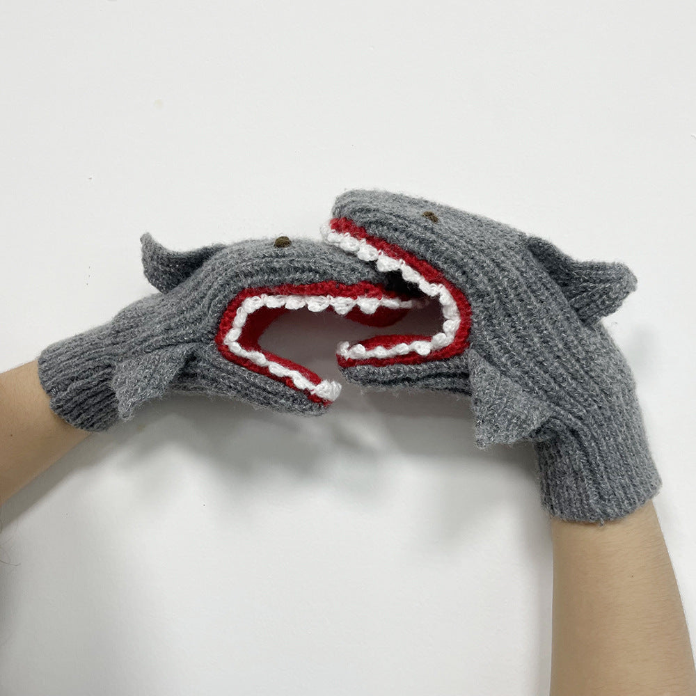 3D Christmas Shark Gloves
