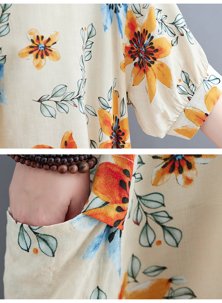 Women Short Sleeves Plus Sizes Long Dresses-Dresses-The same as picture-One Size-Free Shipping at meselling99