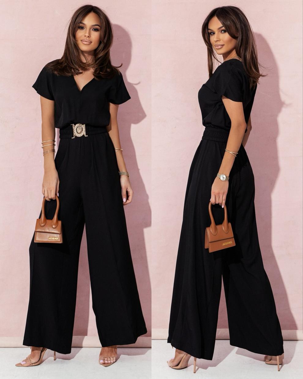 Fashion V Neck Short Sleeves Jumpsuits