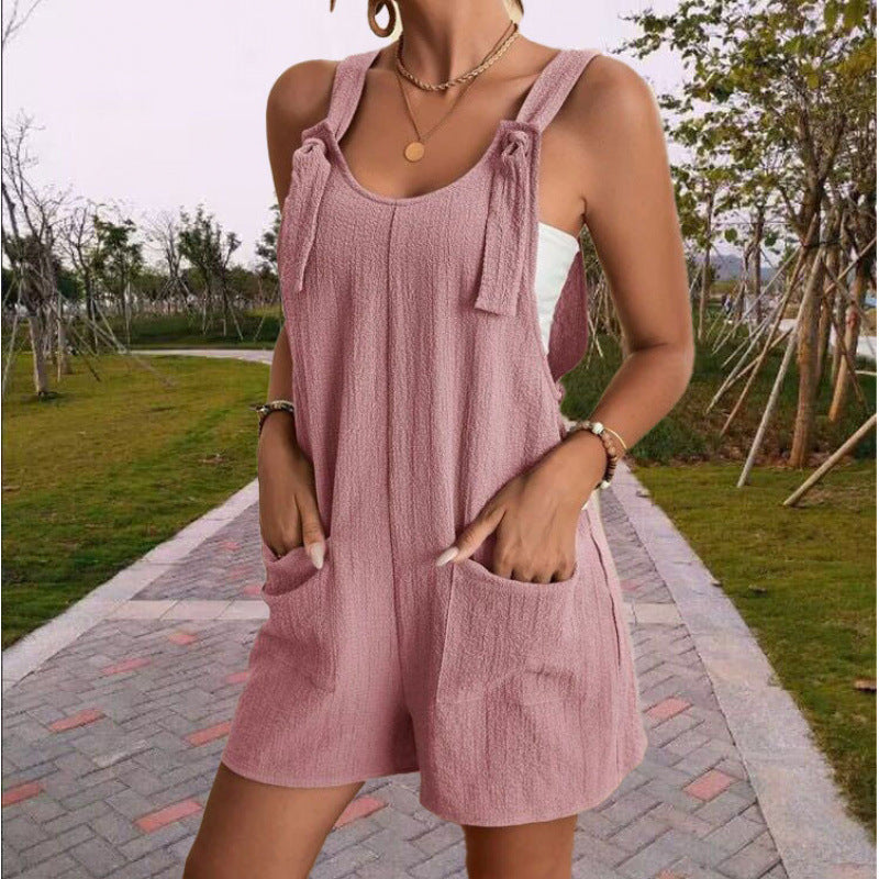 Women's Summer Fashion Jumpsuit – Stylish Sleeveless Overalls & Romper Shorts