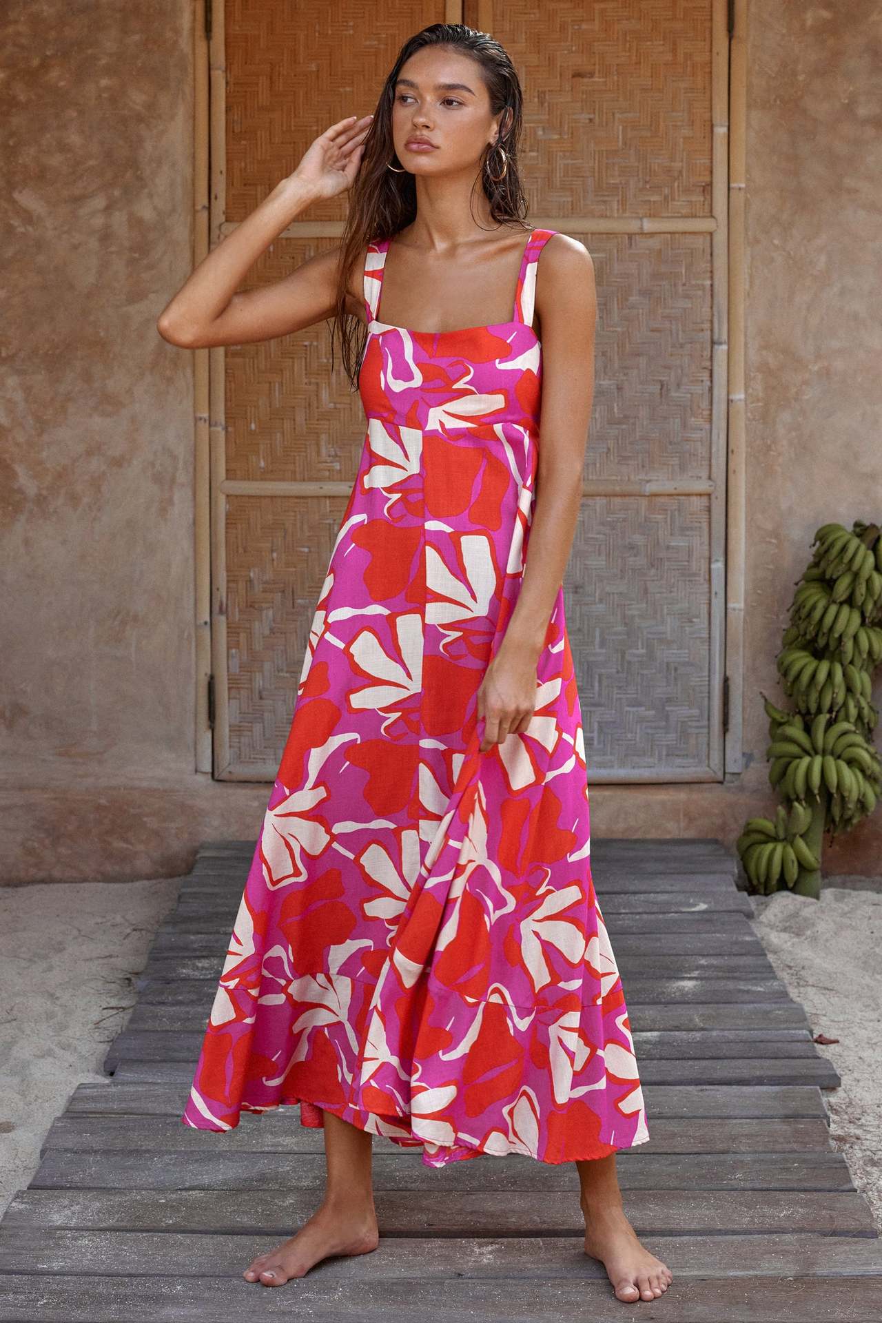 Casual Summer Floral Print Long Maxi Dresses