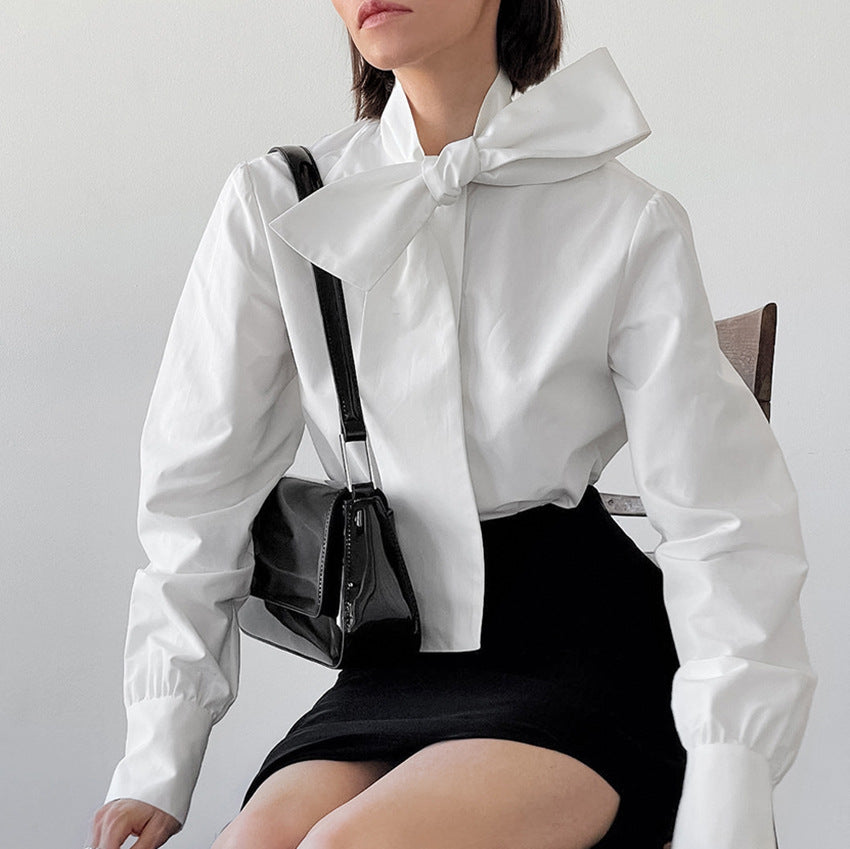 Designed Fashion White Women Long Sleeves Shirts