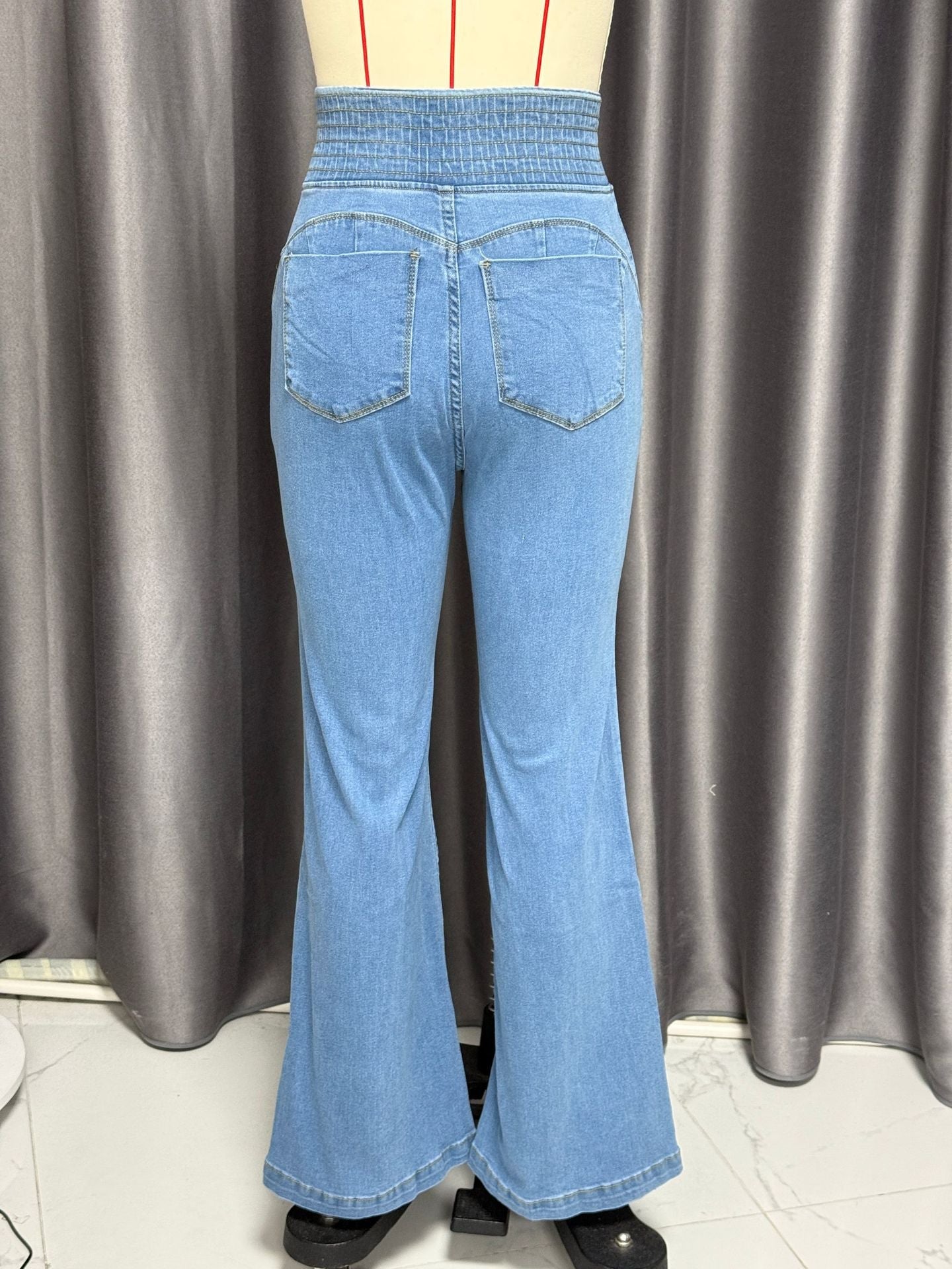 High Waist Stretch Wide Leg Jeans for Women
