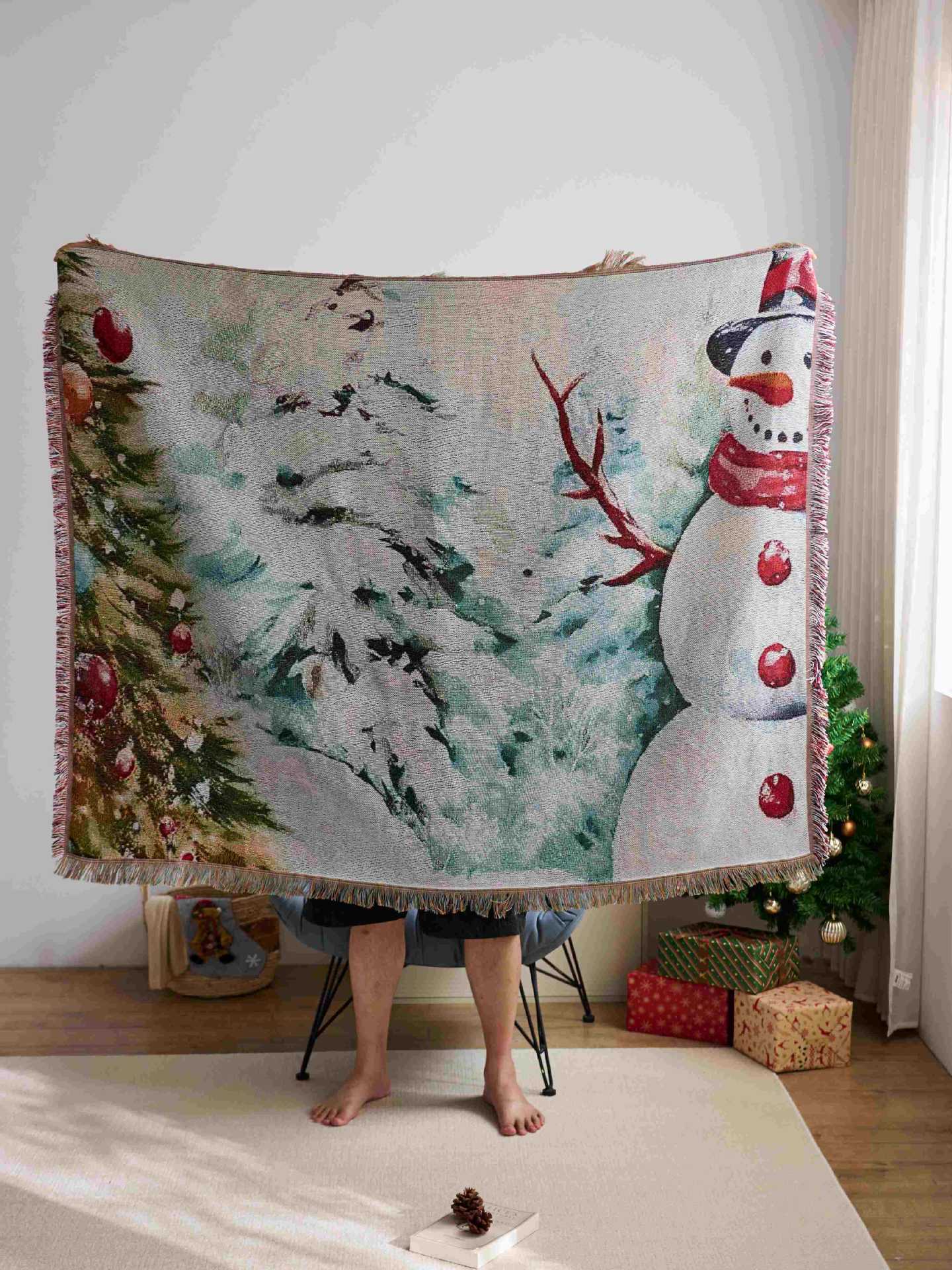 Christmas Gift Blankets - Holiday Decor Throws for Sofa, Bed & Wall