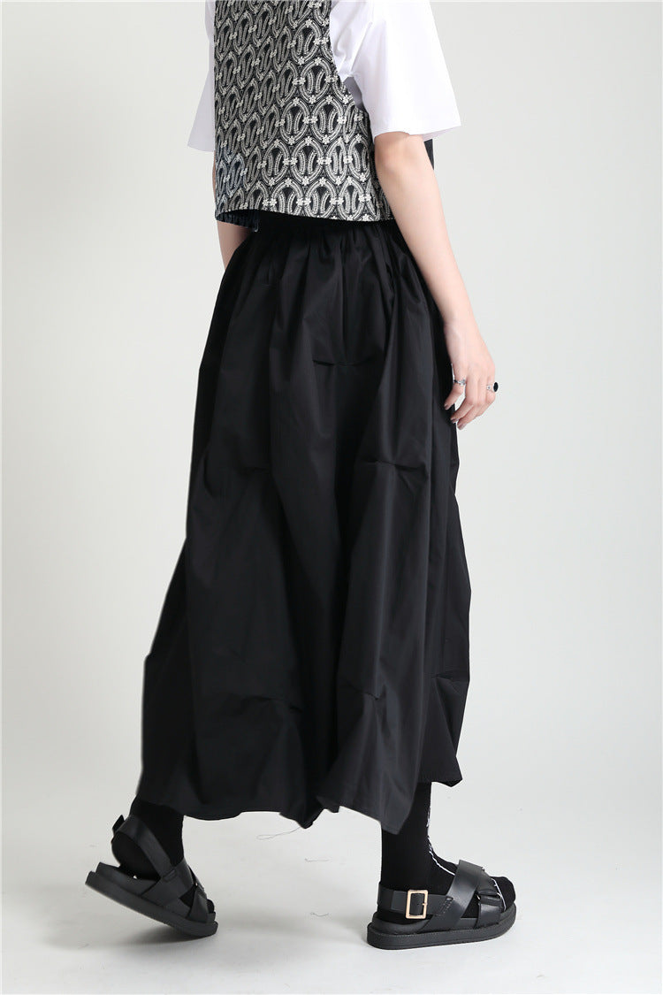 Women's High Waist A-Line Midi Skirt