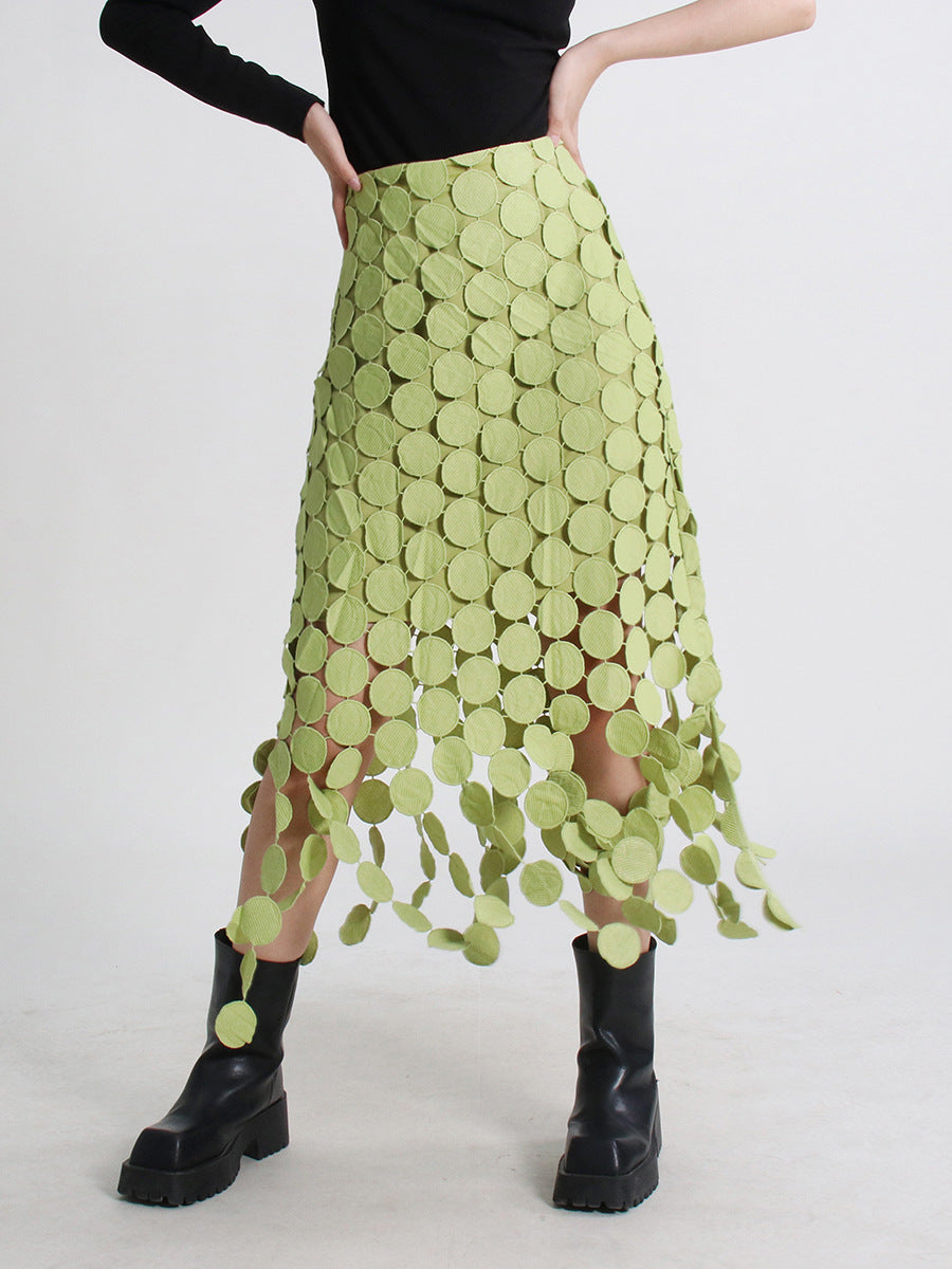 Embroidery Tassel High-End Bodycon Skirt
