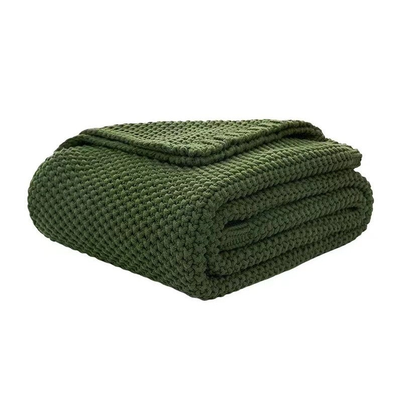 Knit Blanket – Cozy Office & Sofa Throw for AC Naps, Travel, and Home