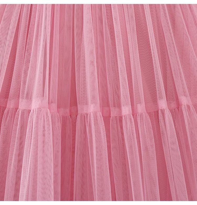 Layered Tulle Skirt with Floral Lace Trim-black-One Size-Free Shipping Leatheretro