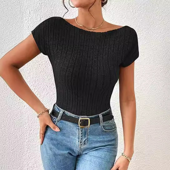 Sexy Summer Backless Short T Shirts for Women
