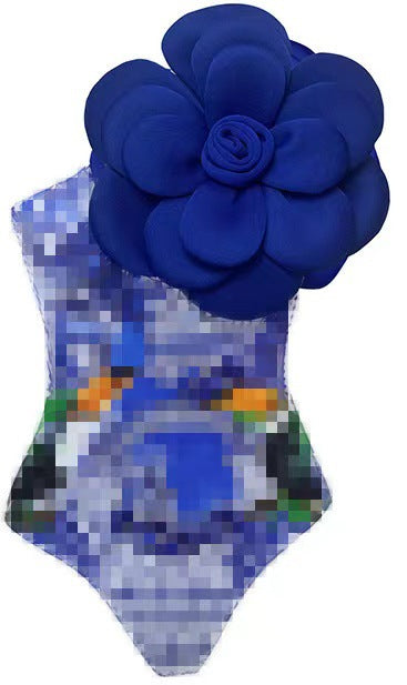 Women's 3D Floral Bikini Set – Sexy High-Cut Bathing Suit for Beach, Pool & Vacation