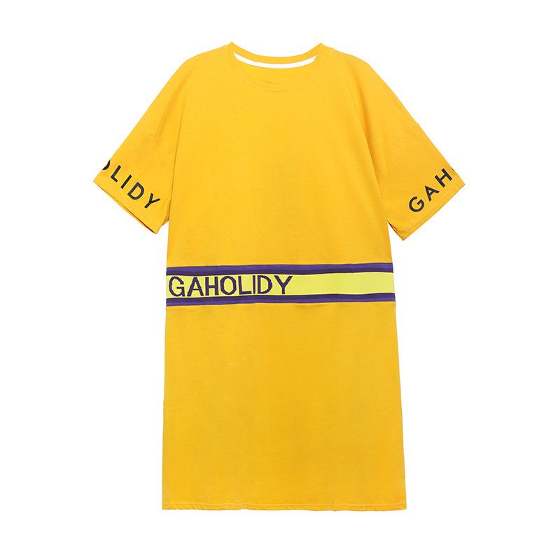 Women Summer Short Sleeves Letter T Shirt Dresses-Cozy Dresses-Free Shipping at meselling99