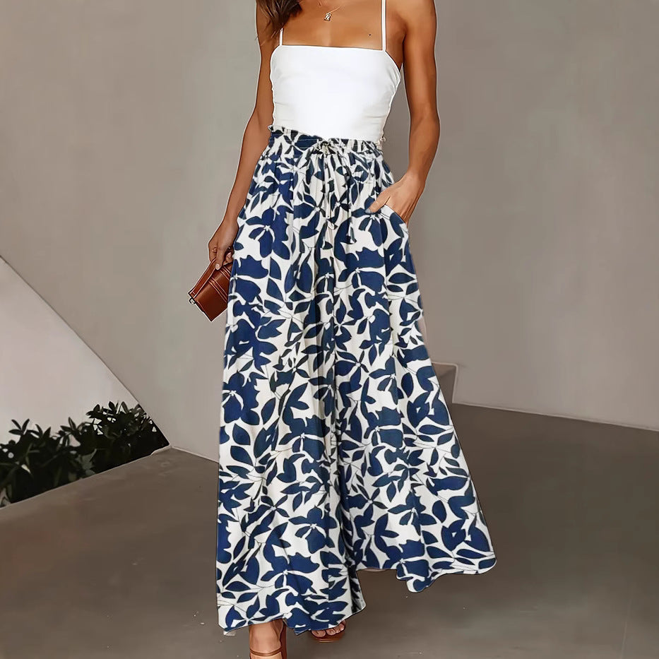 Women's High-Waisted Solid Color Casual Pants