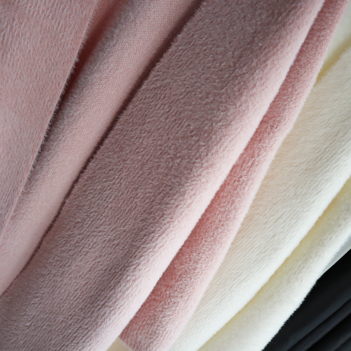 Women's Long Loose Faux Mink Fur Knit Cardigan