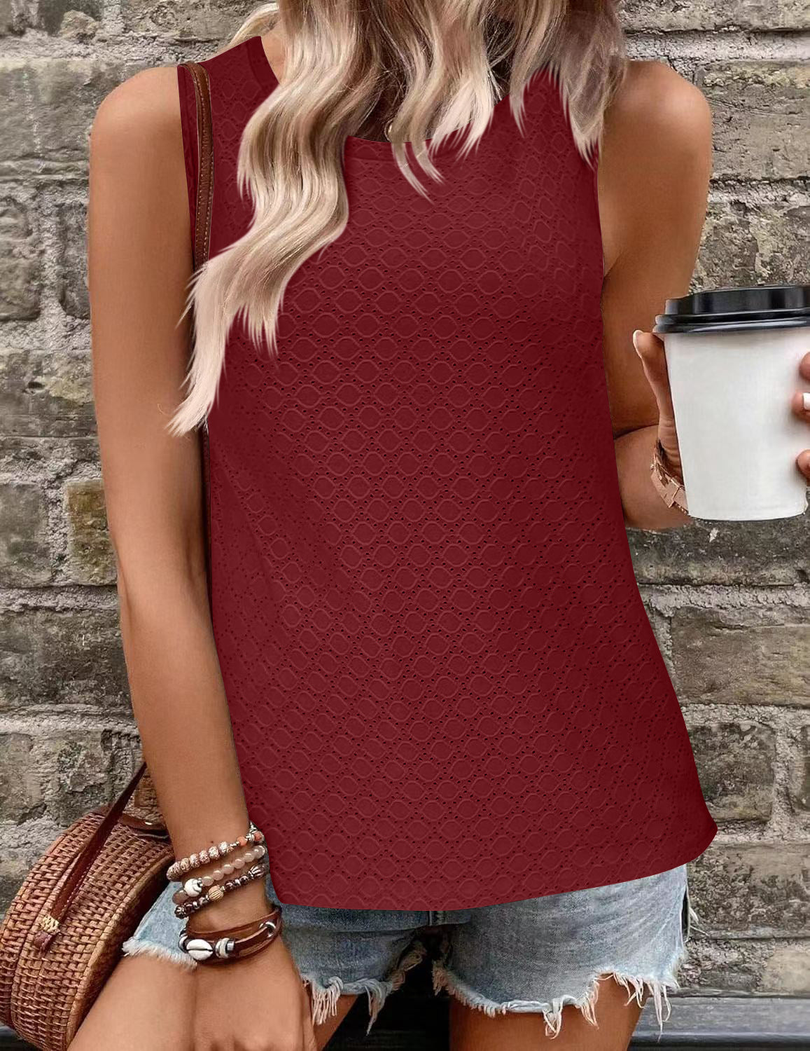 Summer Round Neck Sleeveless T Shirts