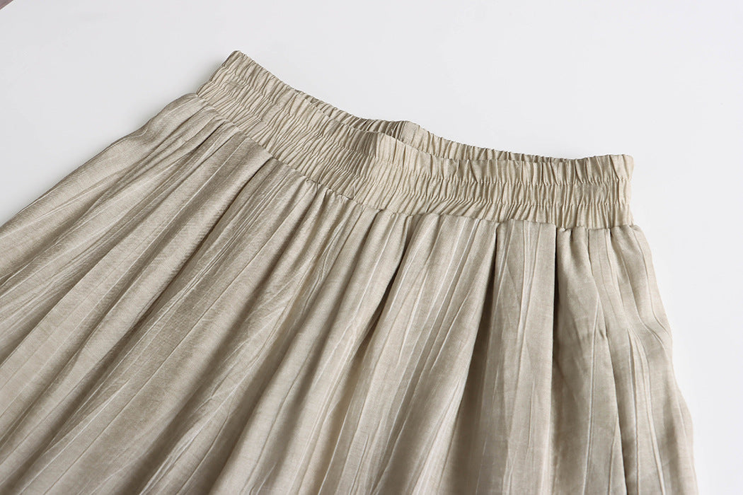 Tencel Lyocell Tie-Dye Relaxed Shirt & Culottes Two-Piece Set