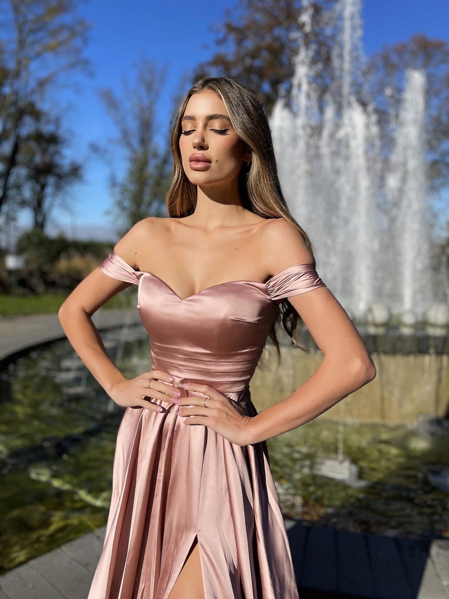 Sexy Off The Shoulder Bridesmaid Dresses-Dresses-Free Shipping at meselling99