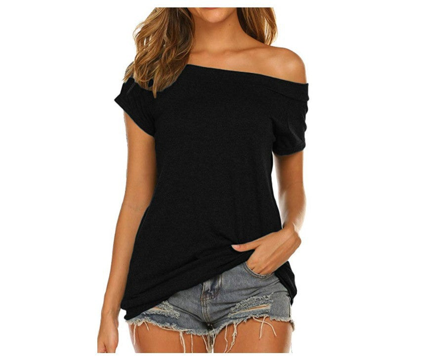 Women's Off-Shoulder Long Sleeve T-Shirt