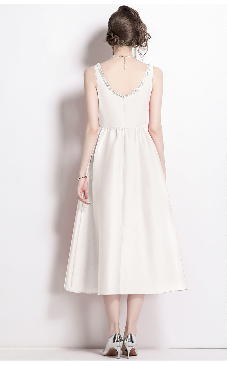 Elegant Square Neckline Sleeveless Dresses