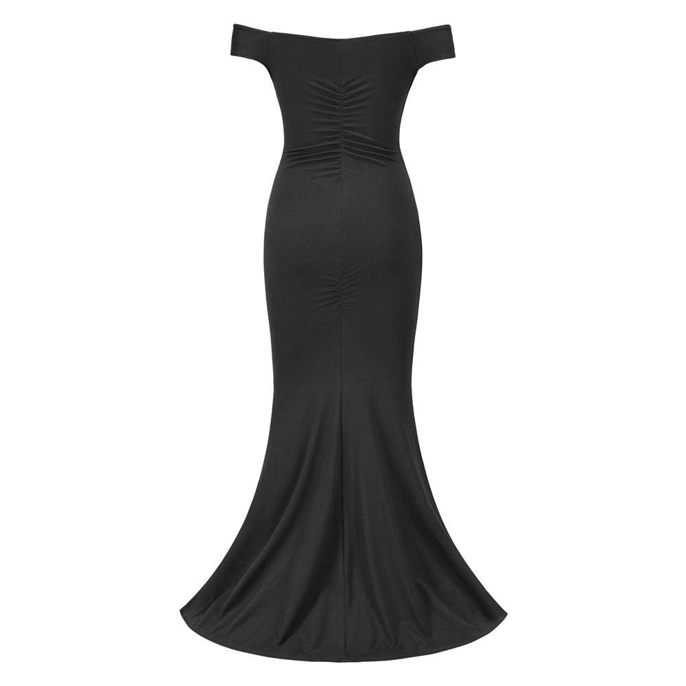 Sexy Backless Slim Women Evening Party Dresses-Dresses-Free Shipping at meselling99