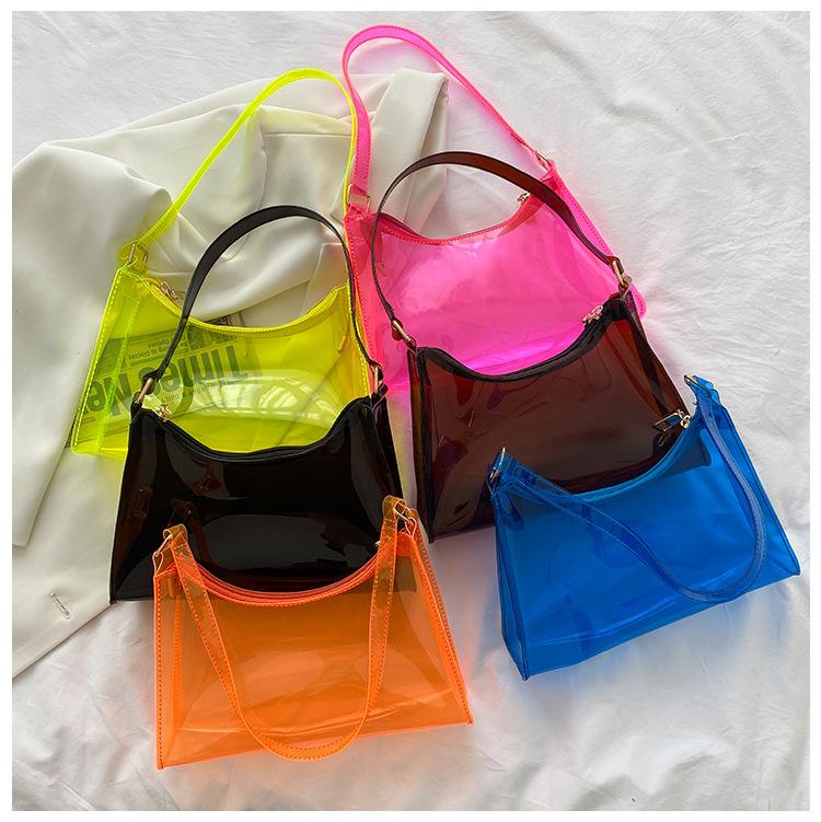 Fashion Summer Trasparent Jelly Handbags-STYLEGOING