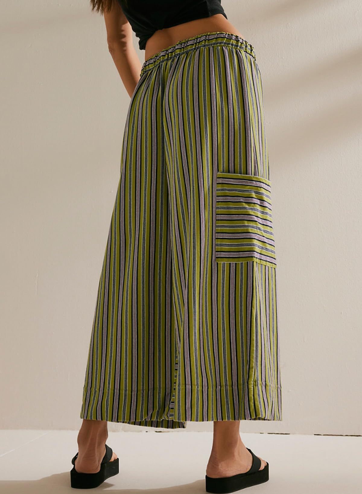 Women's Summer Striped Straight Leg Pants