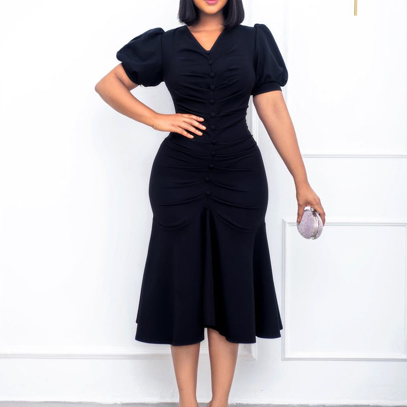 Elegant Office Lady Plus Size Dresses-Dresses-Free Shipping at meselling99