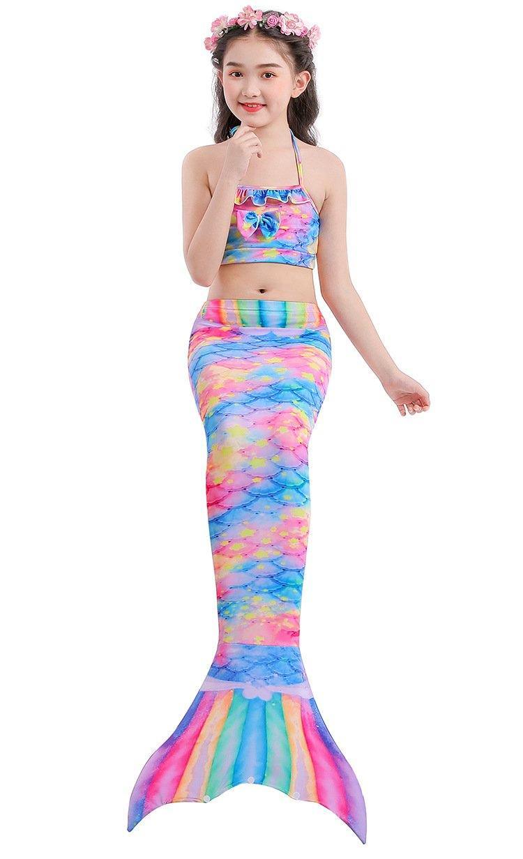 Grils Summer Mermaid Dress&Bikini-STYLEGOING